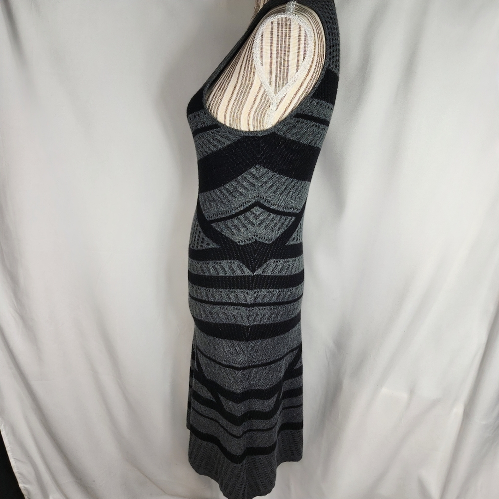 Mossimo Black & Grey Perforated Accents Long Tank Dress Size XSmall - Picture 4 of 8